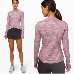 Lululemon Running Top Close to Crossing Long Sleeve Rulu Space Dye Camo Blush